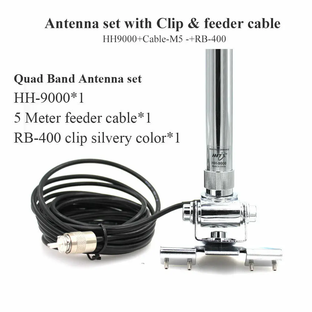 HH-9000 Mobile Antenna Quad Band Set 29.6/50.5/144