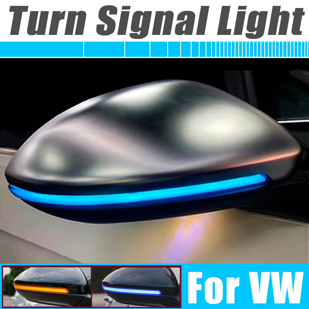 

Dynamic Bright LED Turn Signal Crystal for VW Golf MK7 GTI 7 7.5 R Rline GTD Mirror Light clear 2013 2018