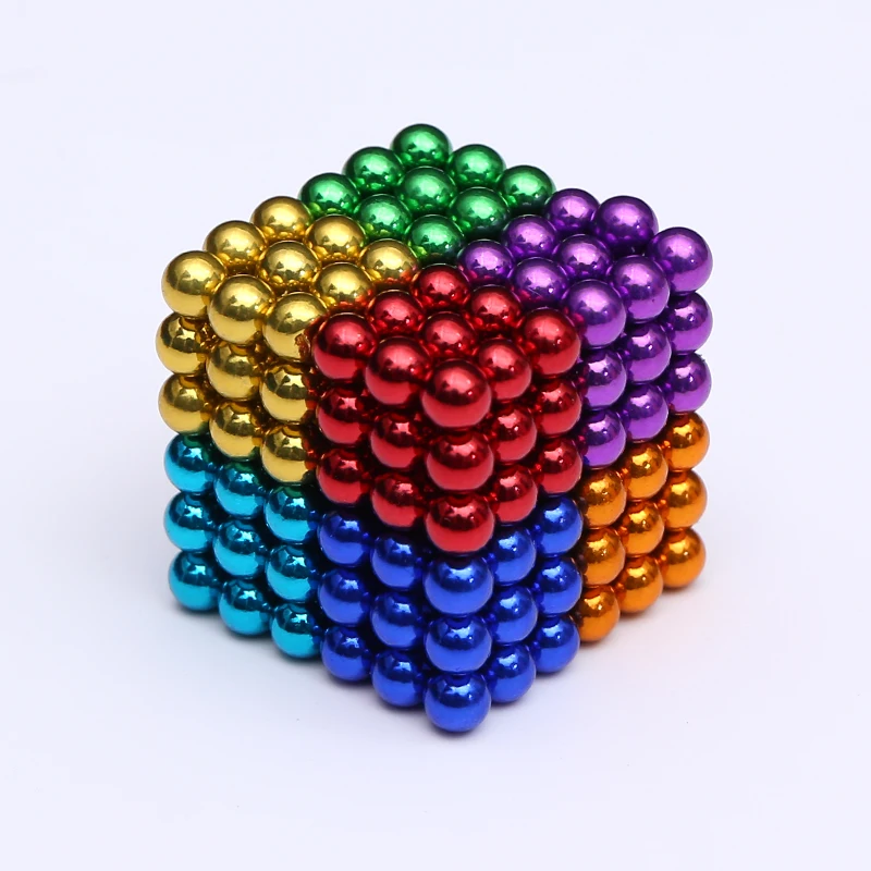 Магнит Металлические шарики 5 мм 216 шт./компл. с магнитной застёжкой строительные блоки дизайнерские креативные Развивающие игрушки для детей - Цвет: Прозрачный