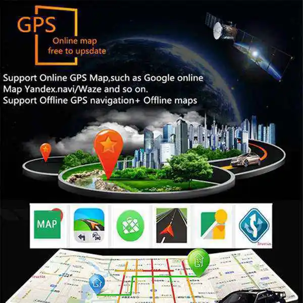 9 дюймов 1Din Android 8,1 автомобиля 4-х ядерный стерео радио gps навигации WI-FI Bluetooth аудио Универсальный Автомобильный мультимедийный плеер