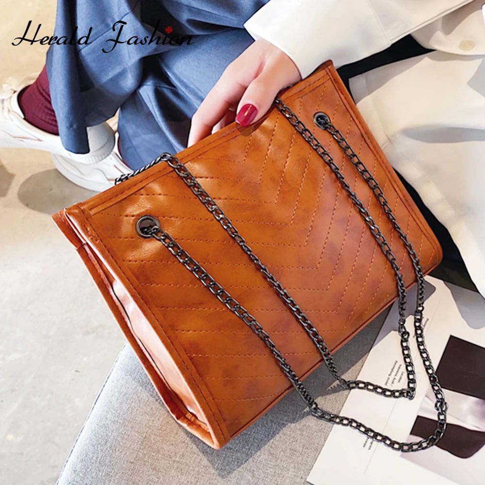 

Women Leather Handbags Famous Luxury Brands Plaid Pattern Fashion Chain Female Shoulder Bag High Quality Lady Shoulder Totes