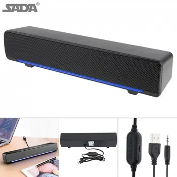 

SADA V-196 Strip Bluetooth Speaker Wireless Desktop Multi-media Sound Bar with Dual Speaker DSP and Mixing Sound for Household