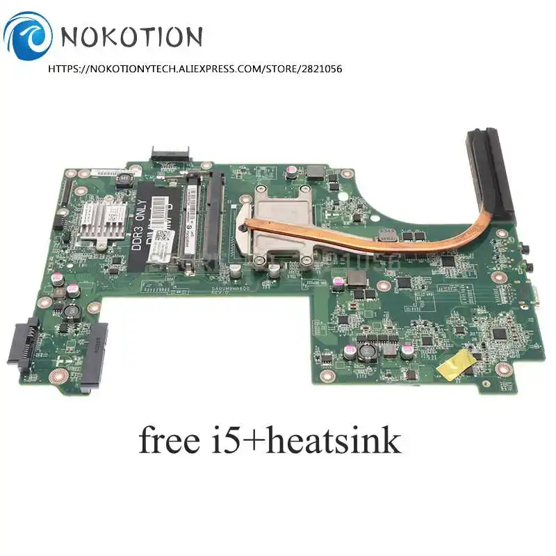 NOKOTION-CN-0GKH2C de placa base para Dell inspiron N7010 UMA HD, i5 + disipador de calor, compatible con DELL N7010 CN-0V20WM 0V20WM