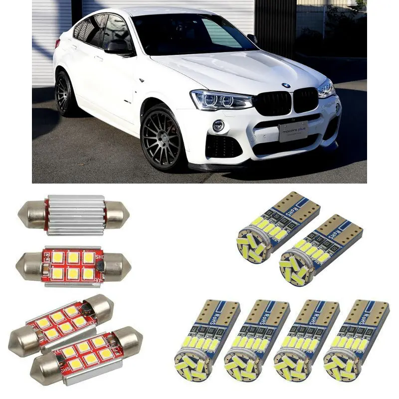

Interior led Car lights For BMW X4 f26 Reading dome bulbs for cars error free License Plate Light 4pc/lot