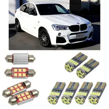 Интерьерные Светодиодные Автомобильные фонари для BMW X4 f26, Купольные лампы для чтения автомобилей, без ошибок, свет номерного знака 4 шт./лот