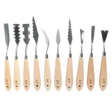 10 шт./компл. Нержавеющая сталь Краски ing палитры Ножи масло шпатель для краски скребок Инструменты