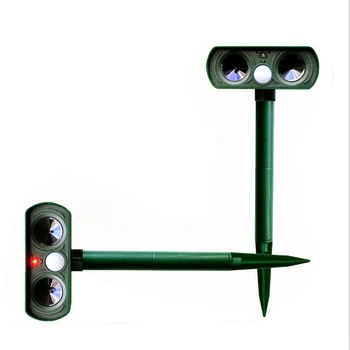 

Solar Animal Repeller Ultrasonic Infrared Light Flashes to Drive Dogs and Cats