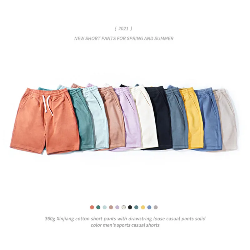 

Men's Shorts high quality Xinjiang cotton Solid mens casual shorts running sports shorts cozy Breathable basketball shorts men