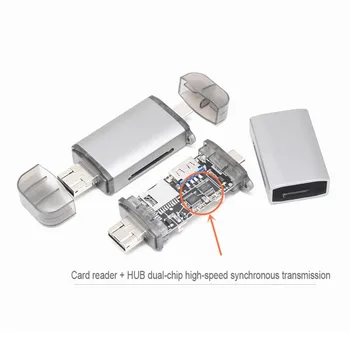 

Card Reader SD / MMC Slot USB2.0 Multifunction MicroSD / TF Slot 6 In 1 Type C OTG SD / TF Card Reader / With USB Adapter