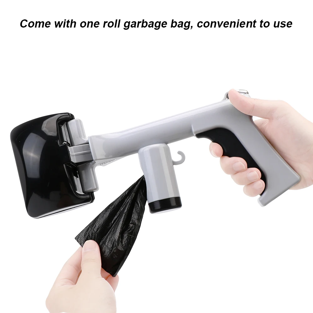 Poop Pick Up Holder Pet Accessories Outdoor Cleaning Tools Pet Pooper Scooper 1 Roll Garbage Bags 2 In 1