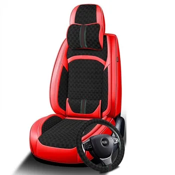 

Autocovers Car Seat Covers For Sudan SUV Durable Leather Universal Five Seats Cushion Mats Full Seat For Front and Back Seats
