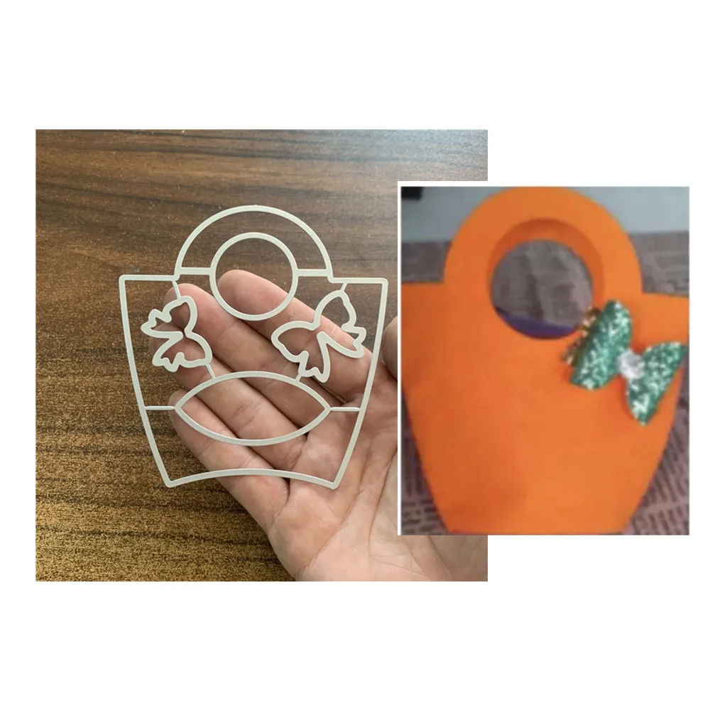 DIY 스크랩북 엠보싱 카드용 금속 절단 다이, 수제 크리스마스 공예품, 3D 상자 바구니, 1 개