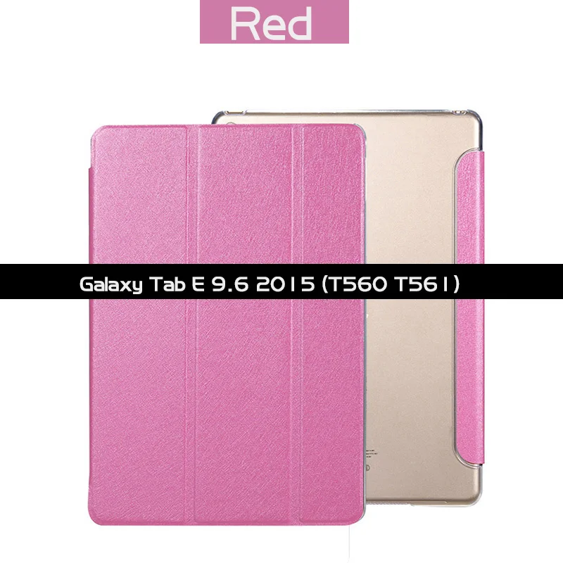 Чехол для планшета для samsung Galaxy Tab E 9,6 SM-T560 T561 тонкий складной откидной Чехол-подставка из искусственной кожи чехол для samsung Tab E T560 - Цвет: SM-T560  SM-T561
