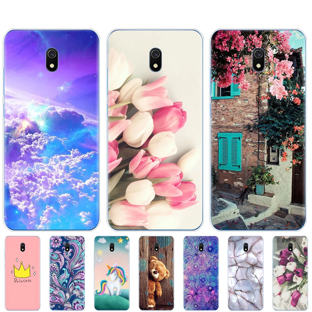 Силиконовый чехол для xiaomi redmi 8a мягкий чехол-накладка из ТПУ бампер hongmi защитный