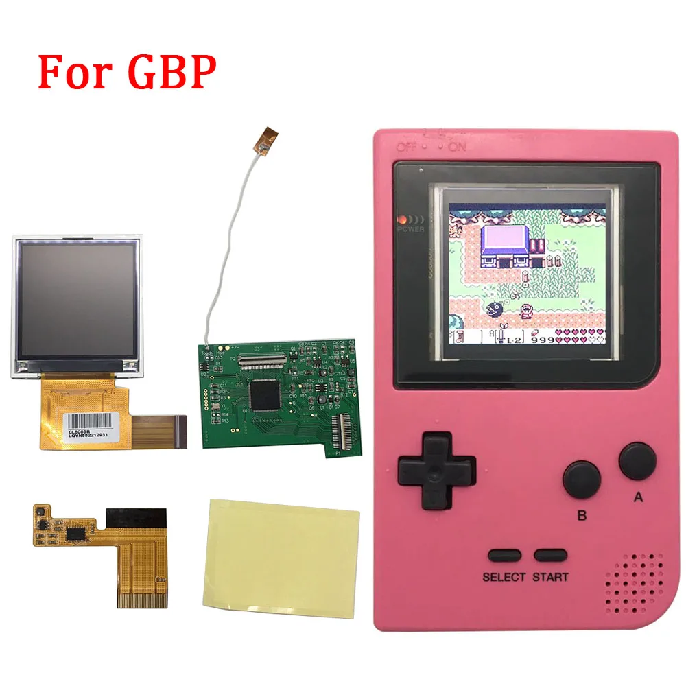 

LCD Screen Replacement Kits for GBP Screen Backlight with ribbon cable for Nintend GBP LCD Screen Gamepad Console Accessories