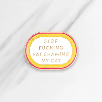 

Enamel Brooch Playground Runway Don't Humiliate Cat Bag Clothes Lapel Pin Badge Fashion Jewelry Gift For Friends