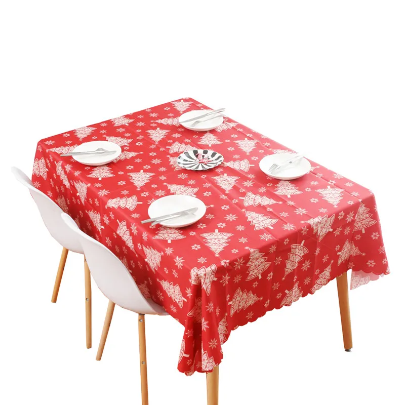 

New Christmas Tablecloth Tree Deer Linen Cotton Fresh Table Cloth New Korean Style Home Restaurant Banquet Decor Party