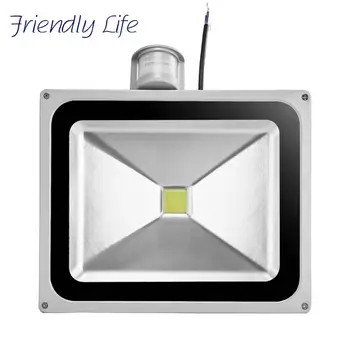 

50W AC 85-265V LED Sensor Flood Light 3500LM IP65Waterproof 120 Illumination Angle Induction Outdoor Lighting Sensor Floodlight