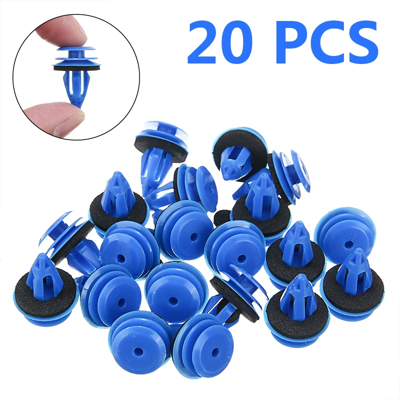 20pcs Plastic Clips Car Door Guard Front Rear Wheel Arch Trim Fastener