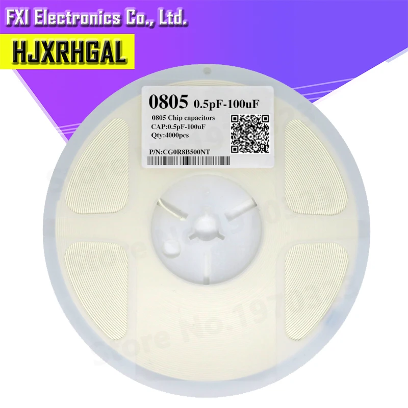 1 катушка 4000 шт. 0805 smd конденсатор с алюминиевой крышкой Керамическая 1PF-10UF 4.7PF 6.8PF
