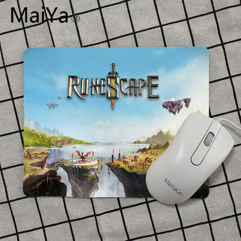 Maiya высокое качество RuneScape игра компьютерные игровые коврики для мыши Гладкий блокнот для письма настольные компьютеры мат игровой коврик для мыши - Цвет: No Lock Edge18x22cm