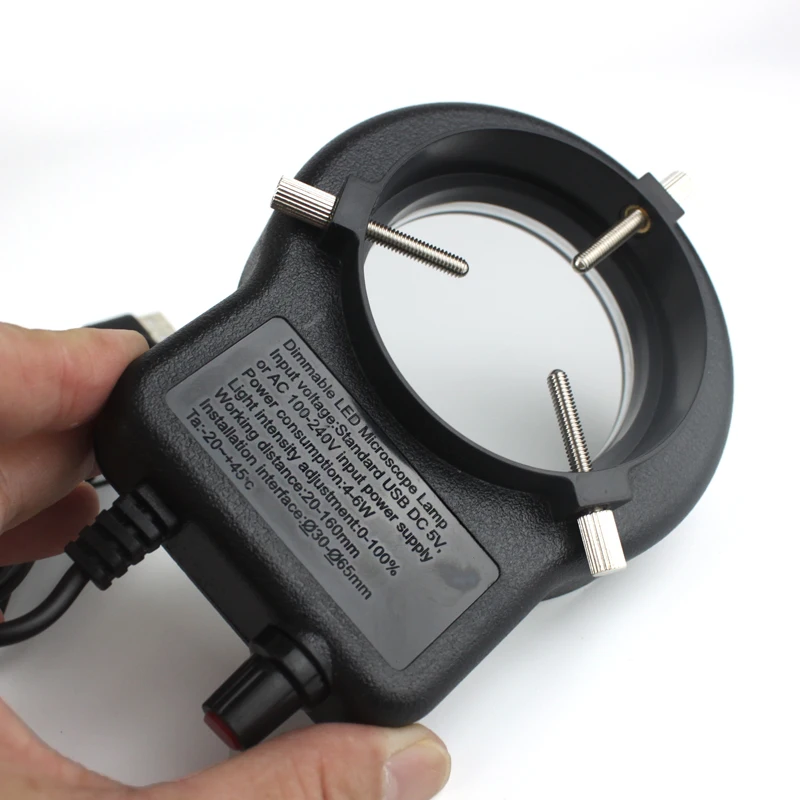 Microscope Lamp 48 LED SMD USB Adjustable Ring Light illuminator Lamp For Industry Microscope Industrial Camera Magnifier 110V-220V 3W-5W microscope lamp