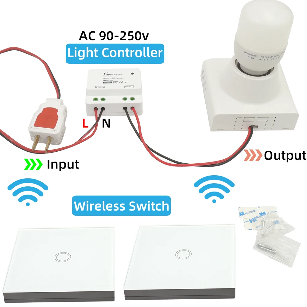 433mhz receptor de controle remoto ac 90 250v 02