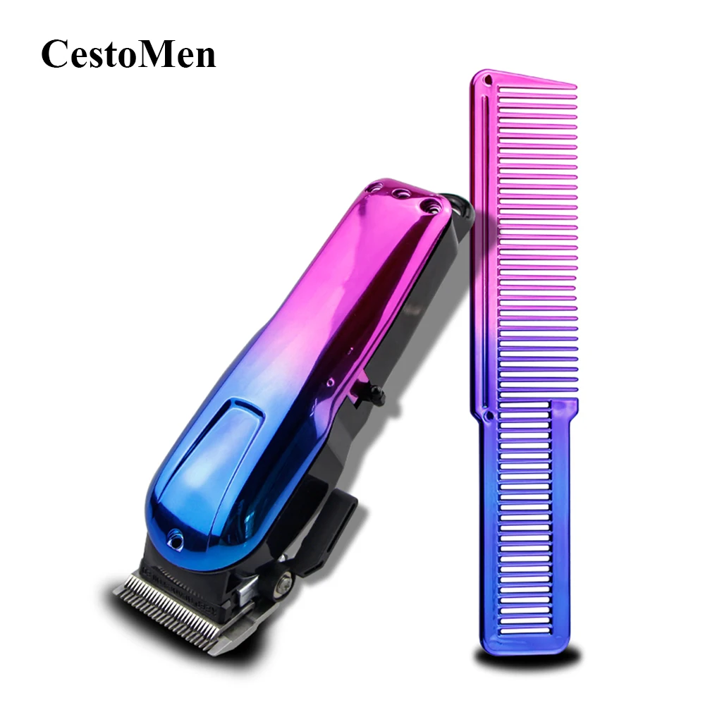 

CestoMen Electroplating Smooth Hair Clipper Cutting Comb Barber Accessories Luxury Professional Hair Clipper Trimmer Cover