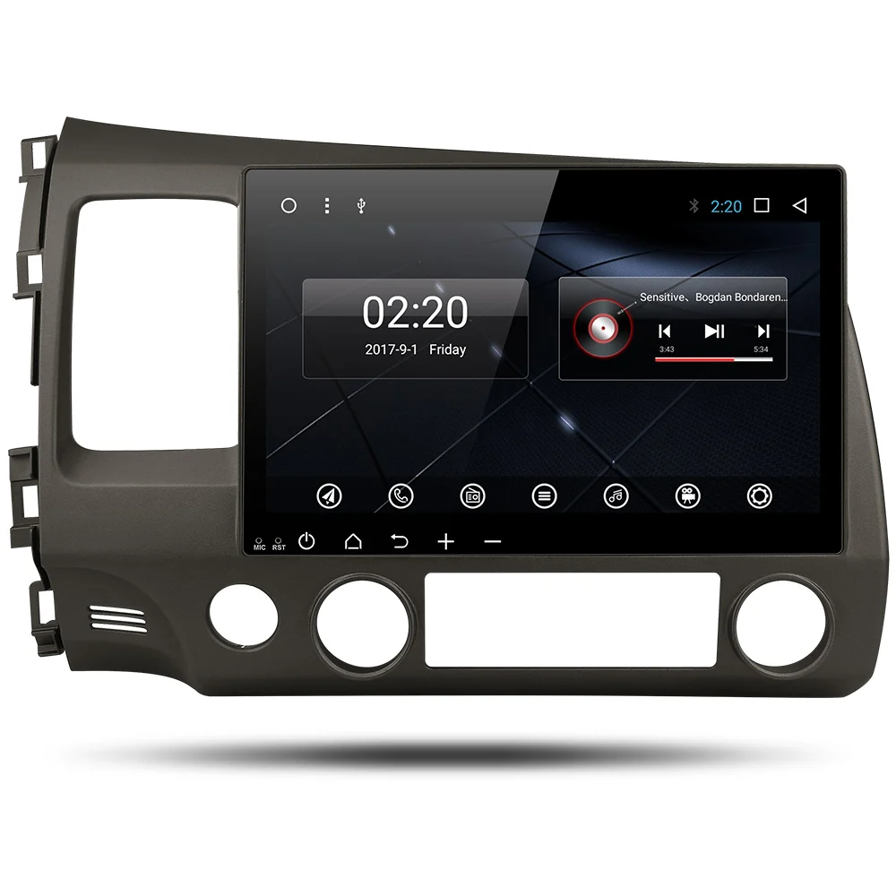 without camera Автомобильный dvd gps плеер для honda civic 2006-2011 Автомобильный Радио Видео плеер gps навигация Стерео dvd PX6 android 9,0 - Цвет: without camera