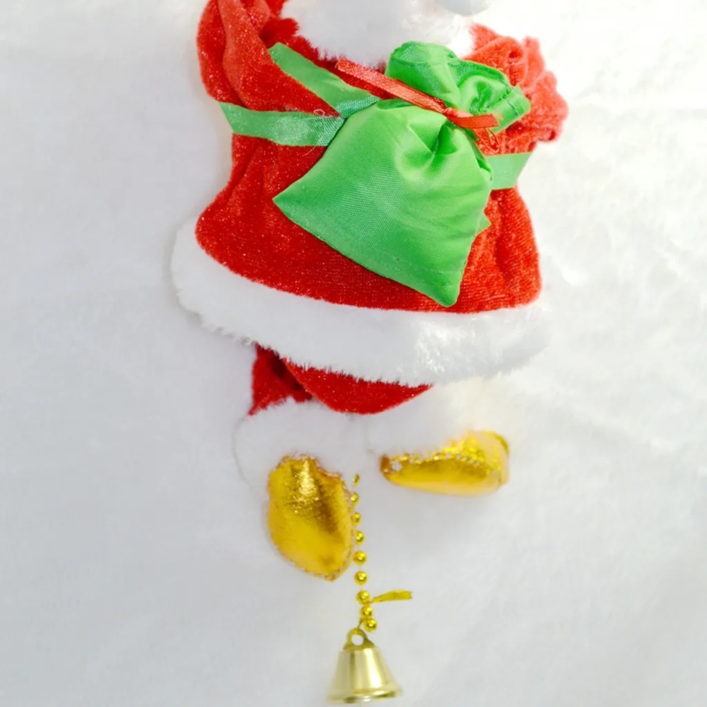 Электрическая лестница для лазания Санта Клауса Рождественская фигурка сувениры с декоративными украшениями рождественские фигурки Рождественский подарок для ребенка Красная рождественская елка