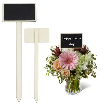 

20Pcs Mini Plywood Blackboard Plant Markers Plants Pot Tags Valentines Day Flowers Pot Labels Tags Garden Flowers Decor