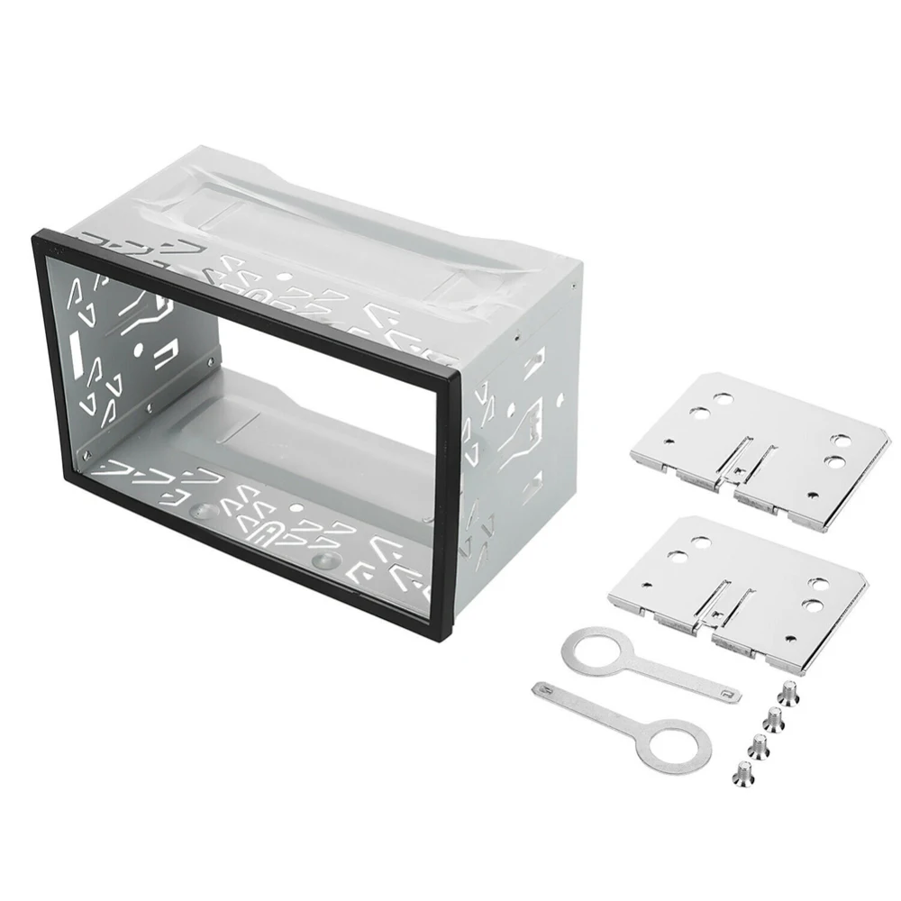 범용 DVD 마운팅 프레임 키트, Double 2 Din 하드웨어, 자동차 스테레오 라디오 페시아 프레임, 자동차 라디오 플레이어 박스 액세서리