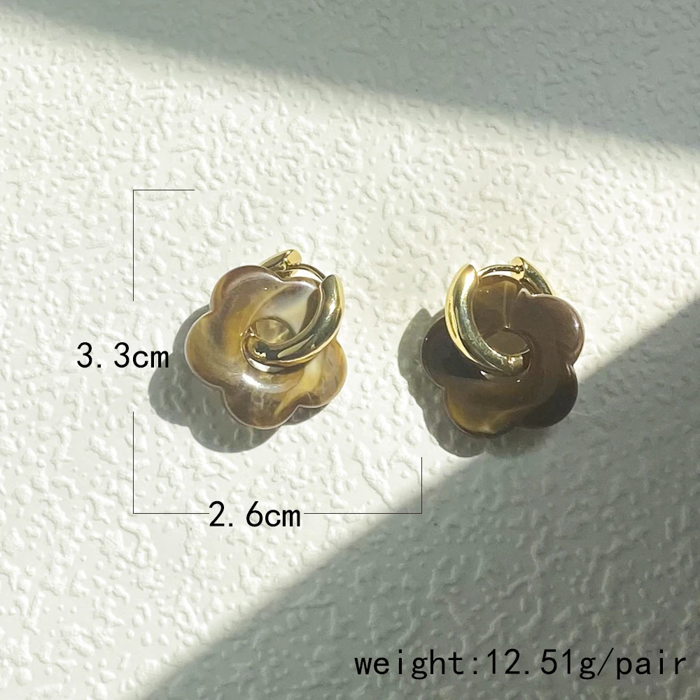 Dangle earrings drop earrings flower earrings pendant earrings Lost Lady Korean fashion cute resin small flower drop earrings for women statement pendant earring girl fashion jewelry