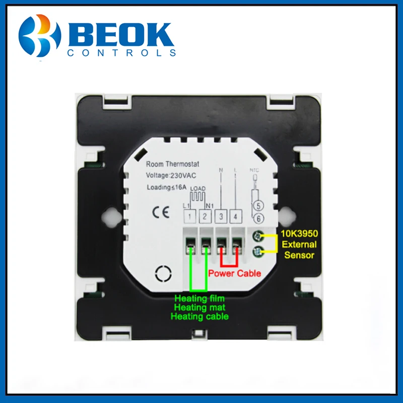 Tanie TDS21 elektryczne ogrzewanie podłogowe pokój dotykowy termostat z ekranem ciepły system ogrzewania podłogowego termoregulator 220V regulator temperatury