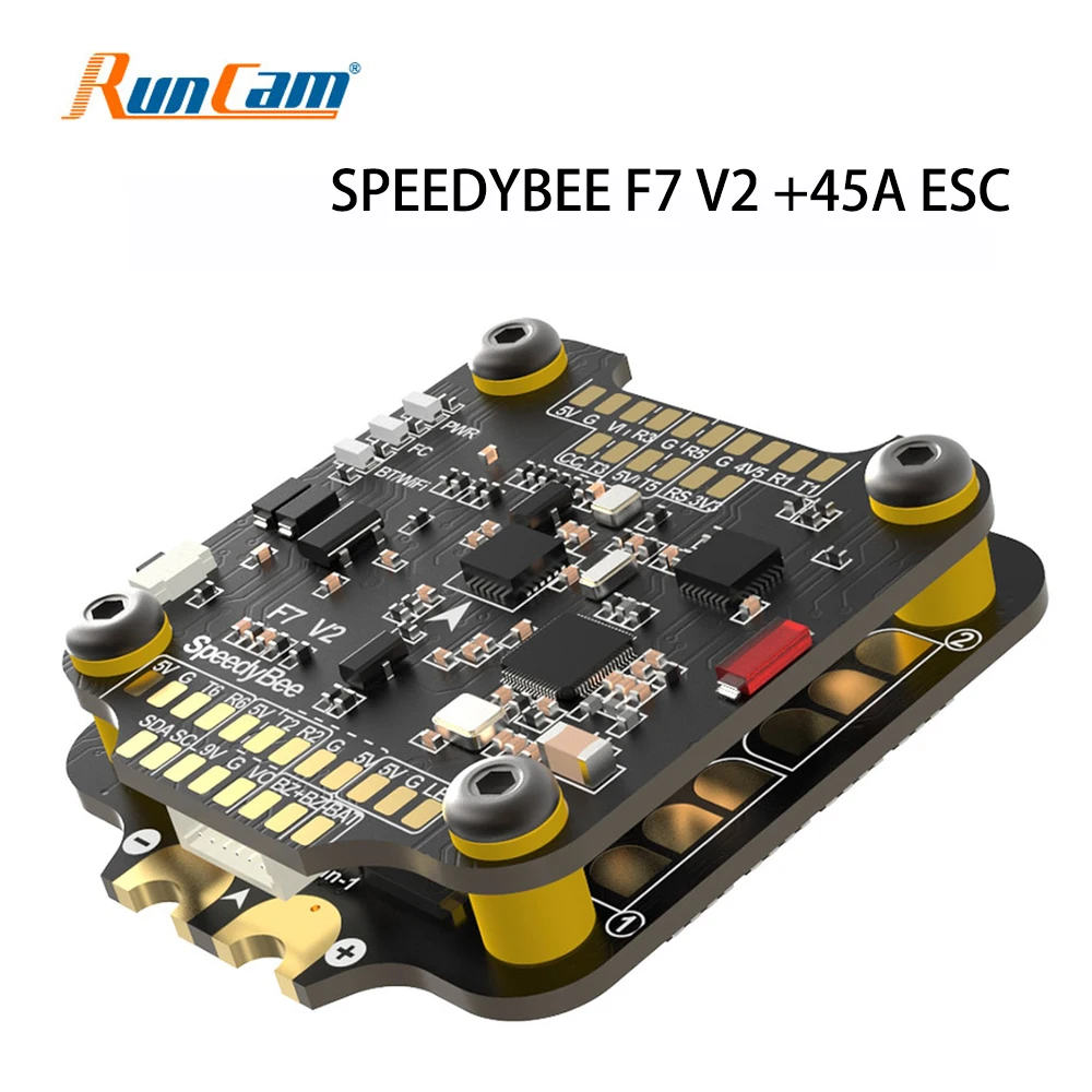 RunCam SPEEDYBEE STACK F7 V2 Flight Control 45A ESC World's first wireless firmware flasher and blackbox analyzer for FPV Drone | Игрушки