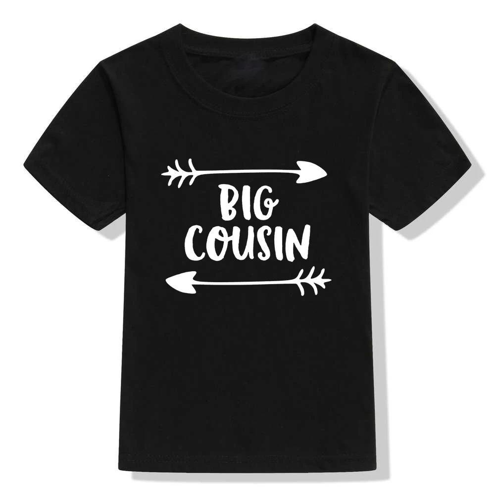 Рубашка «Большой двоюродный брат» Детская летняя футболка с короткими рукавами футболки для маленьких мальчиков и девочек, модные топы для детей, крутая праздничная одежда - Цвет: 43R8-KSTBK-