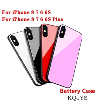 

KQJYS External Charging Cover Power Case For iPhone 7 8 Plus Battery Case 9H Tempered Glass Battery Charger Cases for iPhone 7 8