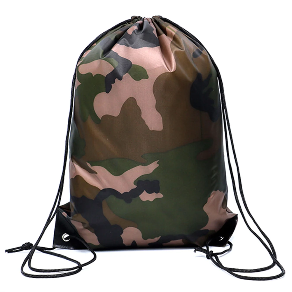 Camouflage Backpack Drawstring Gym Bag Travel Sport Outdoor Bag