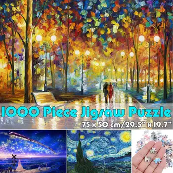 

1000 pieces Mini Jigsaw wooden Assembling picture Landscape puzzles toys for adults children kids games educational Toys