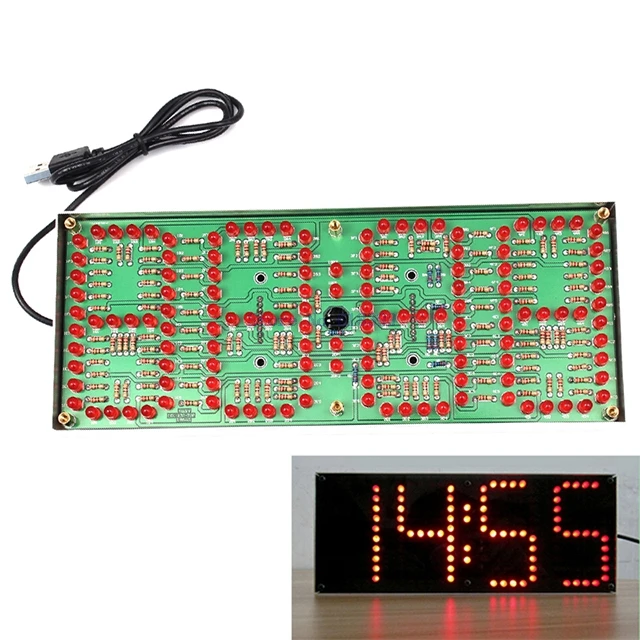 

A7-- IS Red LED Display Clock DIY Module Kit 1-inch ECL-132 DIY Clock Kit Remote Control Clock Suit LED Time Screen Display Kit