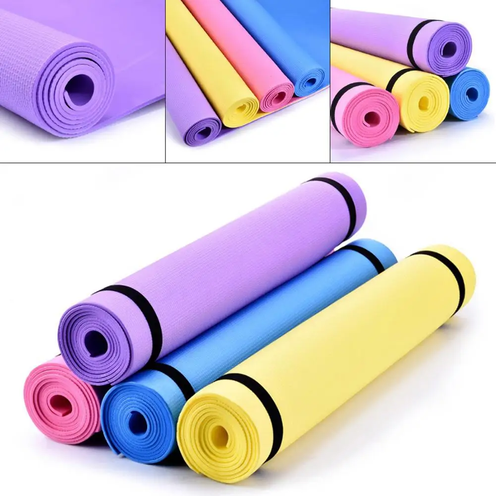 Esterilla De Yoga De 4MM, Esterilla Antideslizante De EVA Para Fitness,  Esterillas Delgadas Para Yoga, Gimnasio En Casa, Esterillas Para Ejercicio,  Pilates, Almohadillas Para ANGGREK Cocina, Decoración y Otros