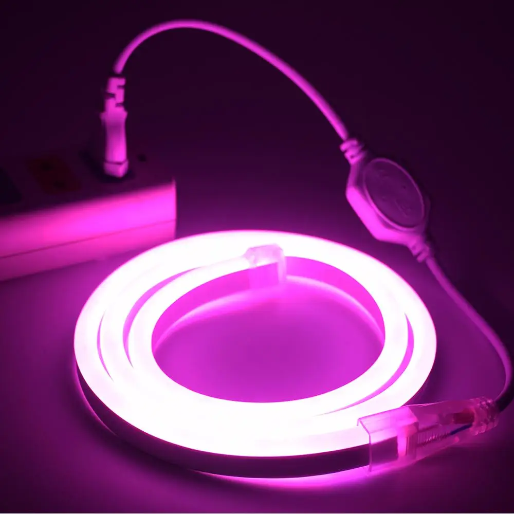 Гибкая неоновая светодиодная лента SMD2835 220 в 12 Вт/м сказочный светильник веревка