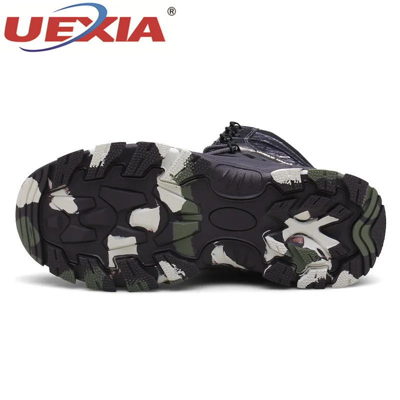 Tanie UEXIA 2020 zieleń wojskowa Tactical wojskowy kamuflaż pustynny High top Combat Outdoor Sport buty męskie buty obuwie Special Force