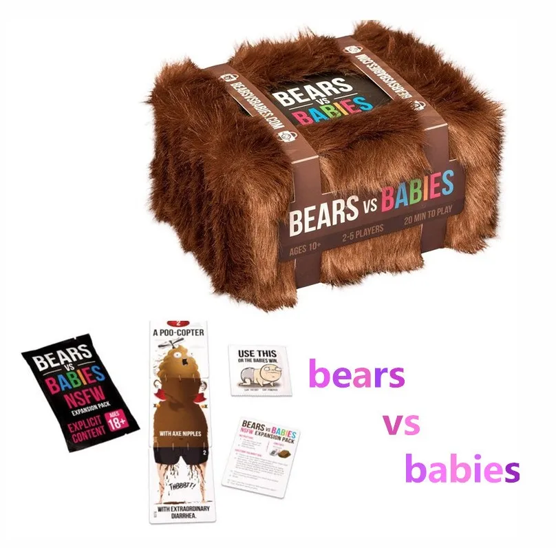 

Bears VS Babies Board Game Parent-child Interaction Cards Basic NSFW Expansion Pack Children Strategy Game Educational Toys
