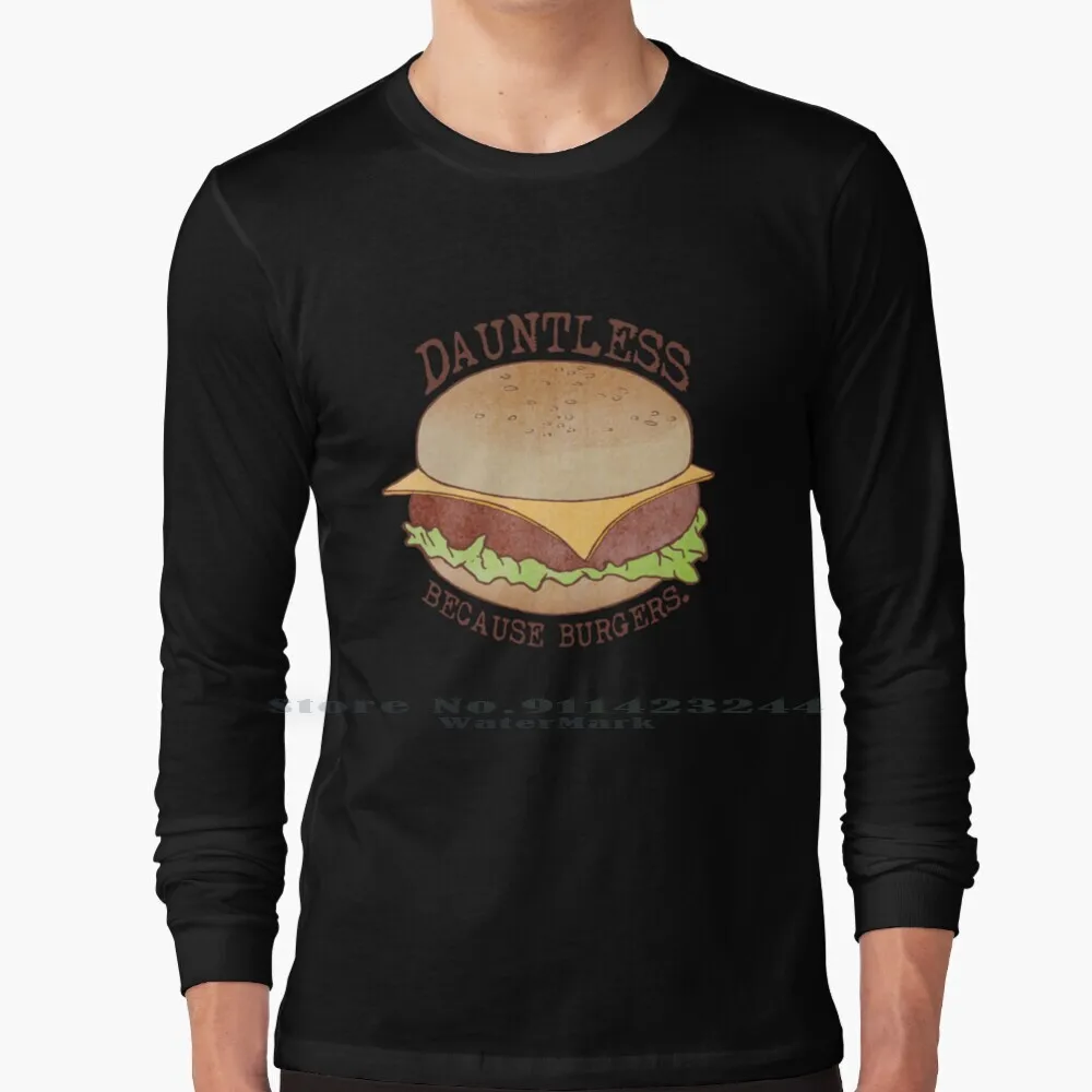 Dauntless-Perché Hamburger T-Shirt A Maniche Lunghe Tee Divergente Infrangente Al"Ant Veronica Roth Dauntless Abnegation Candor