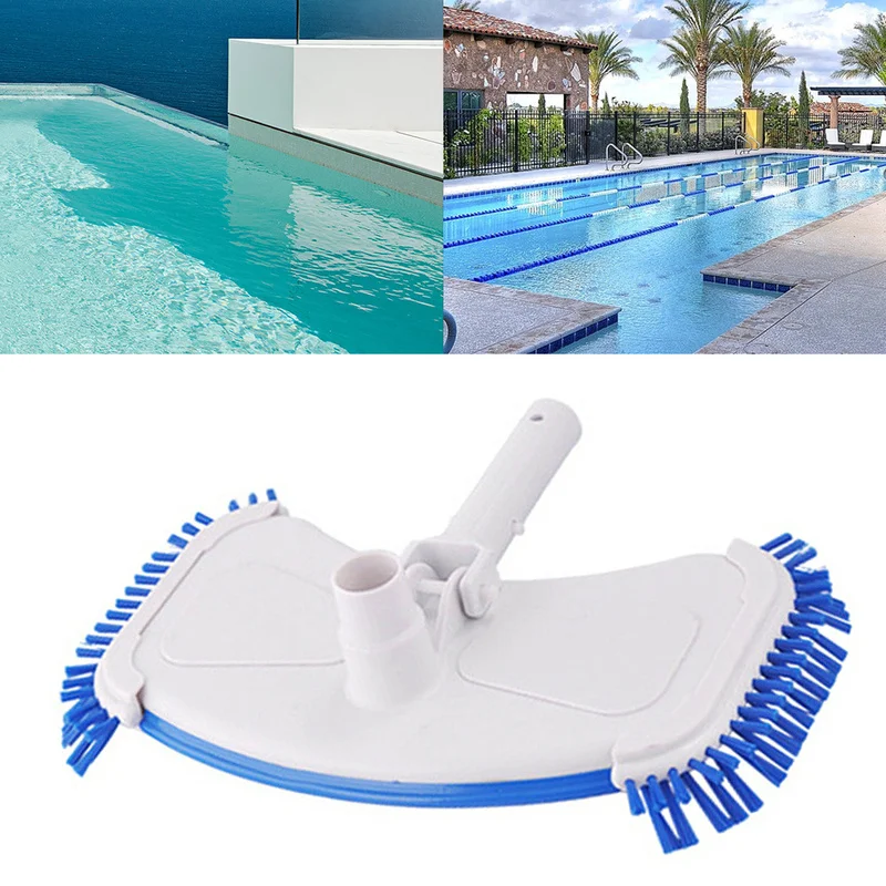 

Practical Outdoor Swimming Pool Curved Vacuum Cleaner Microfiber Suction Head Pool Wall Floor Bath Cleaning Brush Head Tools