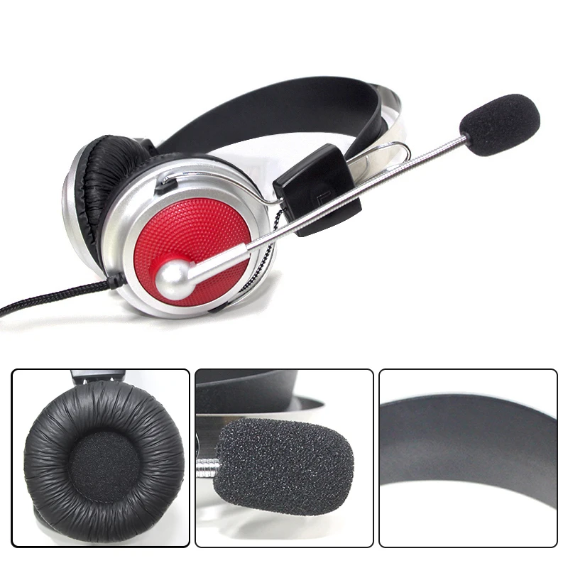 Computer Gaming Headset 3 5MM plug Stereo Bass Headphone With Microphone For PC Phone Computer Skype Gamer Office Earphone