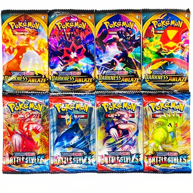 Random 4 packages Pokemon card blind bag Wonderful frog seed Battle Card Children's party board game card Limited collection 3