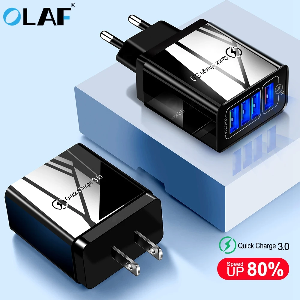 Зарядное устройство OLAF USB 3 0 быстрое зарядное QC3.0 QC многоцелевой адаптер