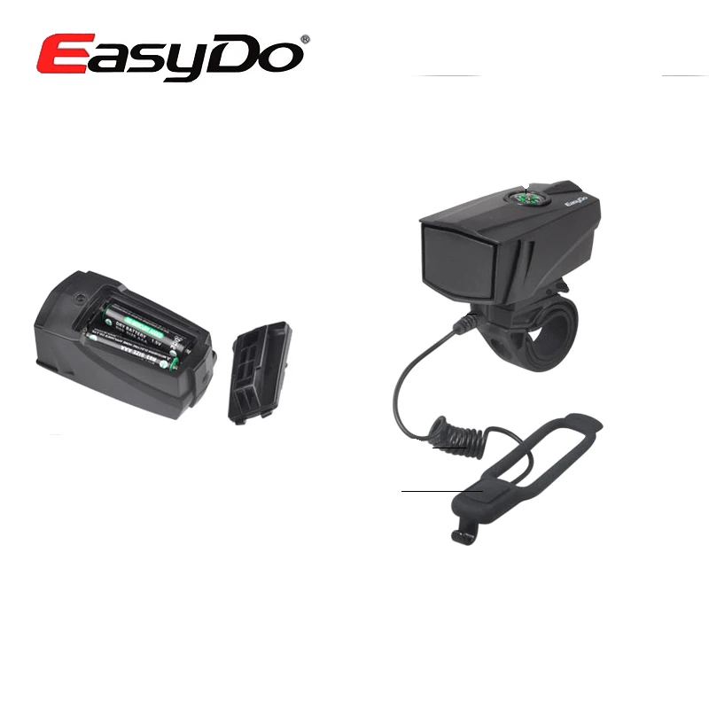 EASYDO 140DB Bicycle Handlebar Bell Electronic Horns Ultra-Loud Sound With Compass For Outdoor Riding MTB Bike Cycling Safety